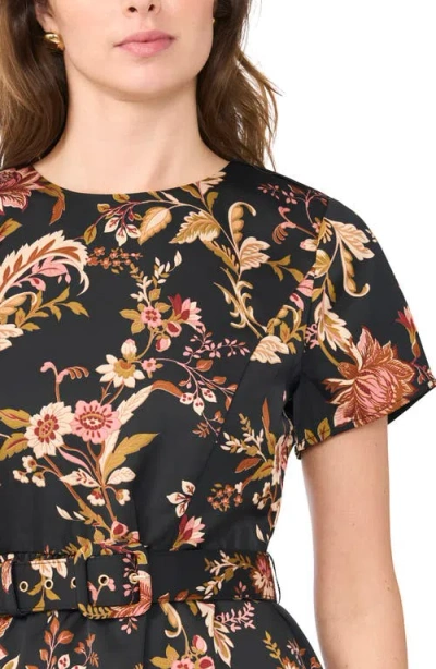 Cece Short Sleeve Minidress In Multi