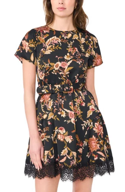 Cece Short Sleeve Minidress In Multi