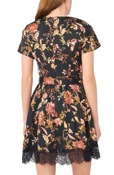Cece Short Sleeve Minidress In Multi