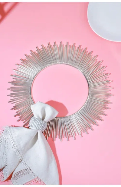 Tiramisu Stellar Sunburst Iron Decorative Object In Silver