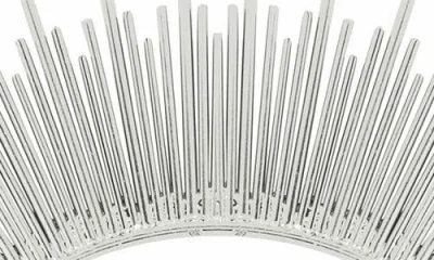 Tiramisu Stellar Sunburst Iron Decorative Object In Silver