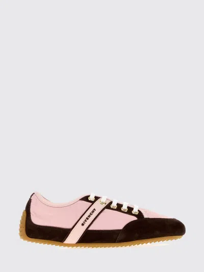 Givenchy Slim Suede-trim Panelled Sneakers In Pink