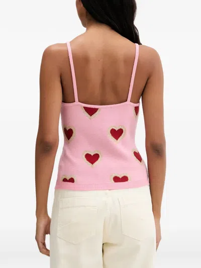 Never Fully Dressed Heart-motif String Top In Pink