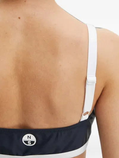 North Sails Asymmetric Strap Bikini Top In Blue