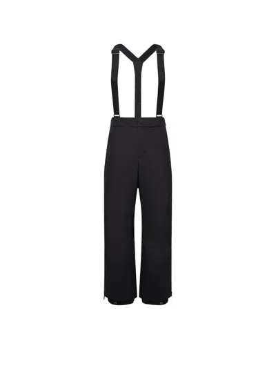Moncler Adjustable Strap Nylon Technical Pants In Black