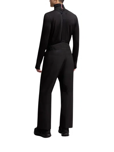 Moncler Adjustable Strap Nylon Technical Pants In Black