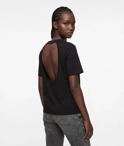 Kl Jeans Open-back T-shirt In Black