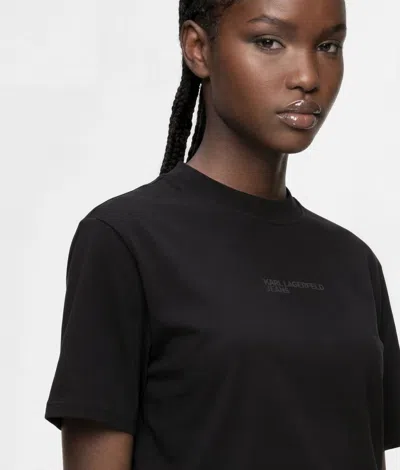 Kl Jeans Open-back T-shirt In Black