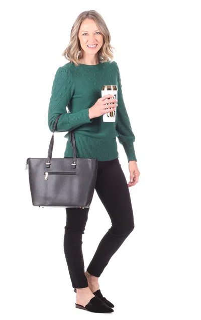 Duffield Lane Teagan Sweater In Evergreen