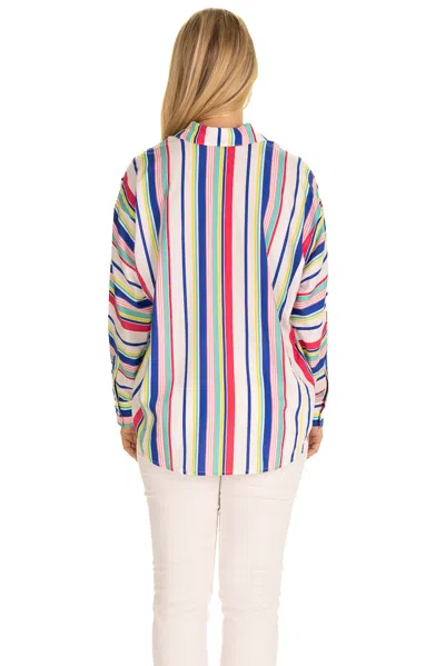 Duffield Lane The Helen Button Down In Boardwalk Stripe