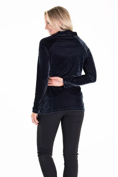 Duffield Lane Keira Pullover In Slate Velvet