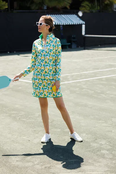 Duffield Lane The Active Everett Quarter Zip In Lemonade