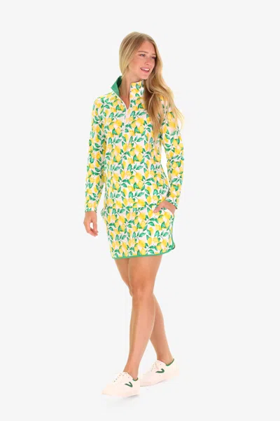 Duffield Lane The Active Everett Quarter Zip In Lemonade