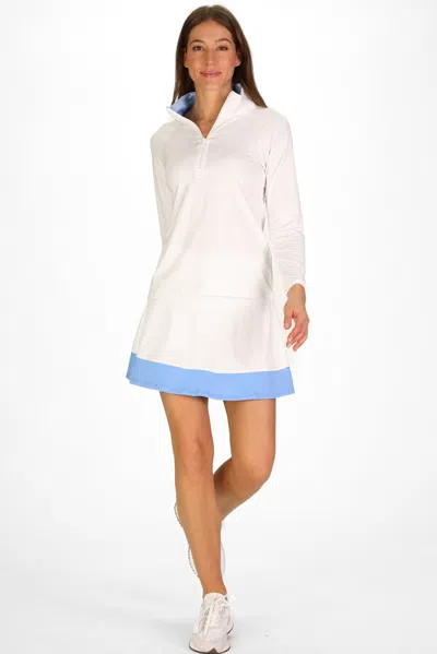 Duffield Lane Active Everett Quarter Zip In White