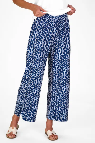 Duffield Lane Juno Pant In Navy Flags
