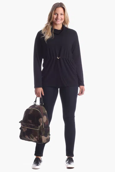 Duffield Lane Carmen Pullover In Black