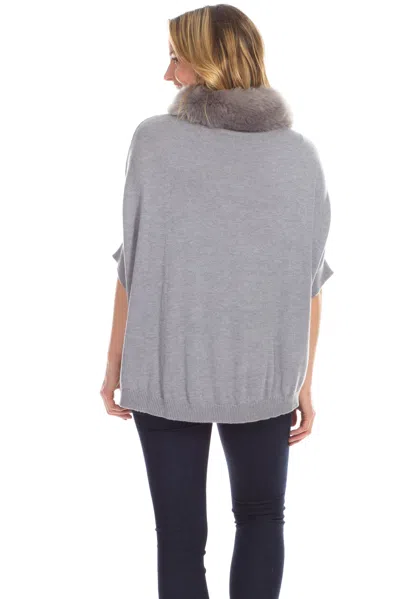 Duffield Lane Payton Poncho In Grey