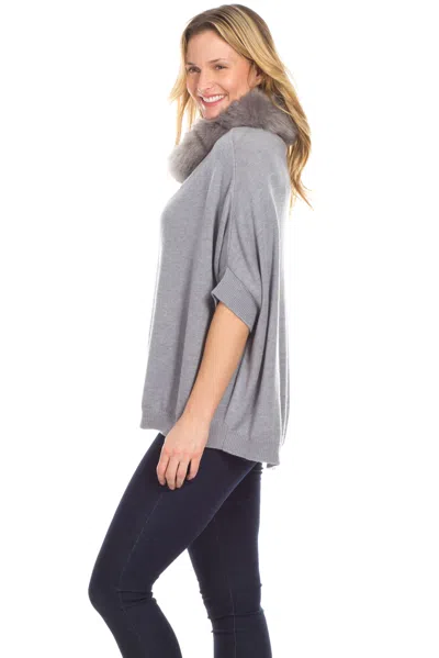 Duffield Lane Payton Poncho In Grey