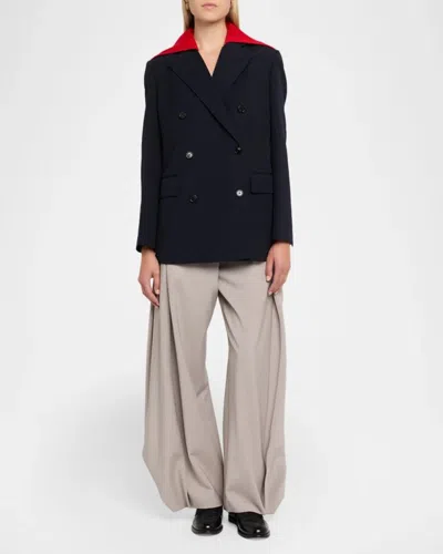 Loewe Detachable Sailor Panel Double-breasted Jacket In Multi