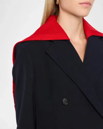 Loewe Detachable Sailor Panel Double-breasted Jacket In Multi