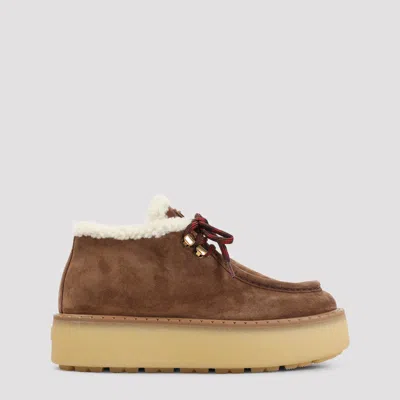 Prada Suede Lace-up Shoes In Multi