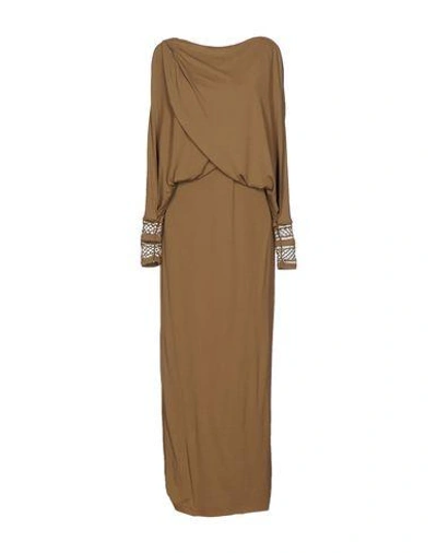 Shop Givenchy Long Dress In Khaki