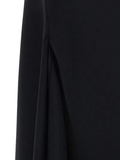 Givenchy Slashed Asymmetric Midi Skirt In Black