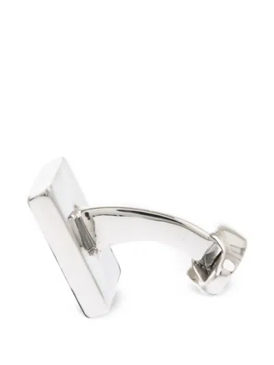 Corneliani Leather Square Cufflinks In Multi
