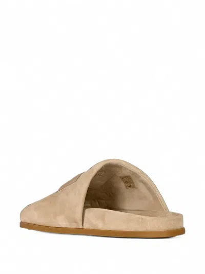 Givenchy Puffy Logo-patch Suede Mules In Multi