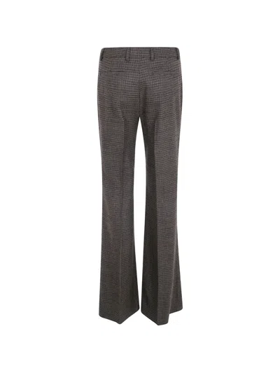 Etro Houndstooth-pattern Flared Trousers In Multi