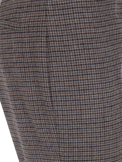 Etro Houndstooth-pattern Flared Trousers In Multi