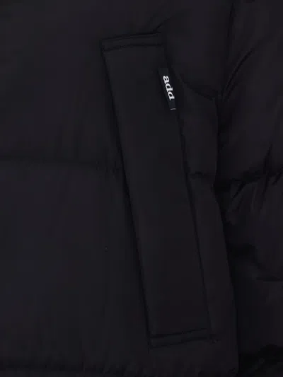 Add Black Quilted Long Polyamide Down Coat In Black