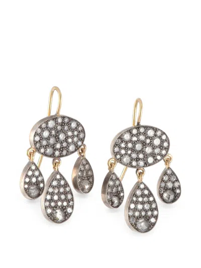 Sylva & Cie Diamond Drop Earrings In Multi