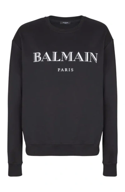 Balmain Printed  Sweatshirt In Black