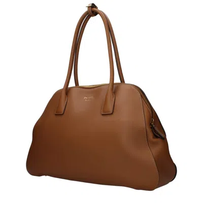 Prada Leather Shoulder Bag  Brown