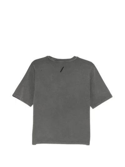 Thom Krom Cold-dye Embroidered T-shirt In Grey