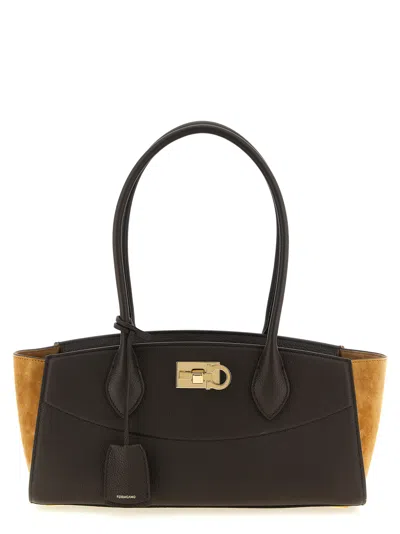 Ferragamo Double-handle Handbag In Pattern