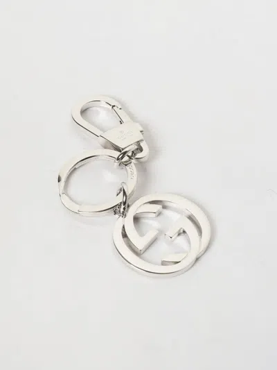 Gucci Interlocking G Keychain In Metallic