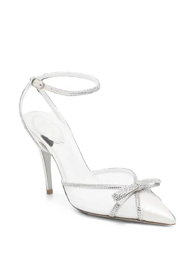 René Caovilla 105mm Lynette Sandals In White