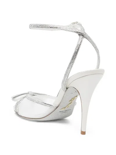 René Caovilla 105mm Lynette Sandals In White
