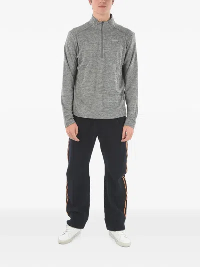 Nike Dri-fit Logo-print Sweatshirt In Grey