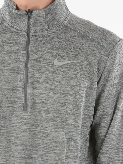 Nike Dri-fit Logo-print Sweatshirt In Grey