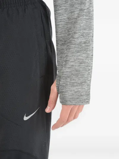 Nike Dri-fit Logo-print Sweatshirt In Grey