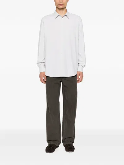 The Row Pace Long-sleeve Shirt In Grey