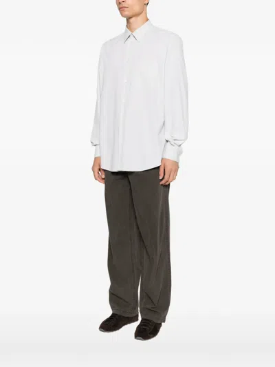 The Row Pace Long-sleeve Shirt In Grey