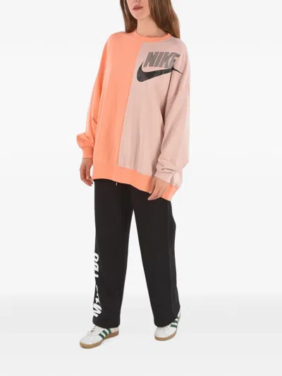 Nike Logo-print Oversized Sweater In Orange