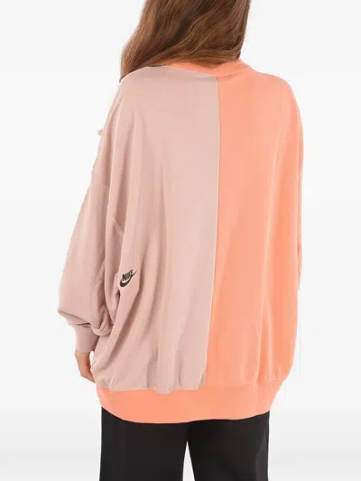 Nike Logo-print Oversized Sweater In Orange