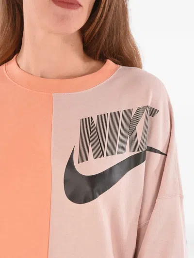 Nike Logo-print Oversized Sweater In Orange
