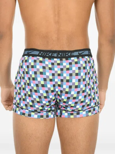 Nike Dri-fit Logo-waistband Boxers In Blue