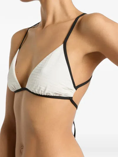 Balmain Monogram Lycra Swimsuit In White